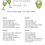 Free Printable Halloween Drink If Game For Adults