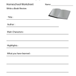 Free Printable Homeschool English Worksheet