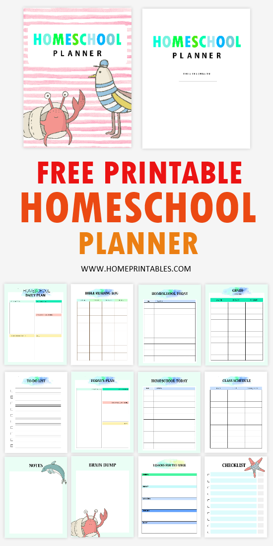 Free Printable Homeschool Planner Pages Free Templates Printable