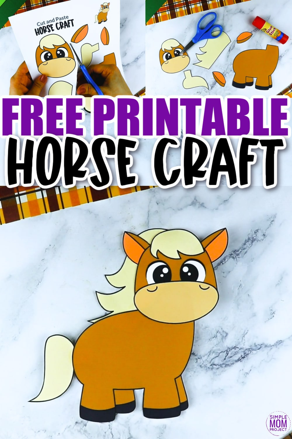 Free Printable Horse Craft Template Simple Mom Project