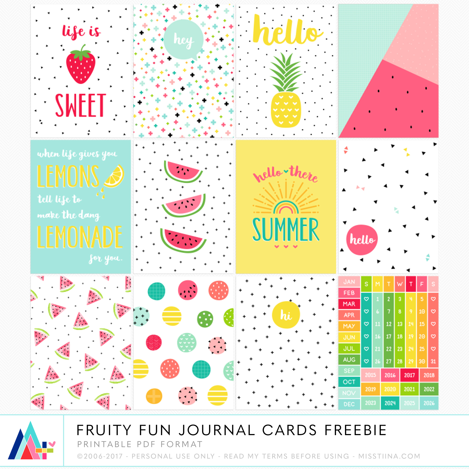 Free Printable Journal Cards Free Templates Printable
