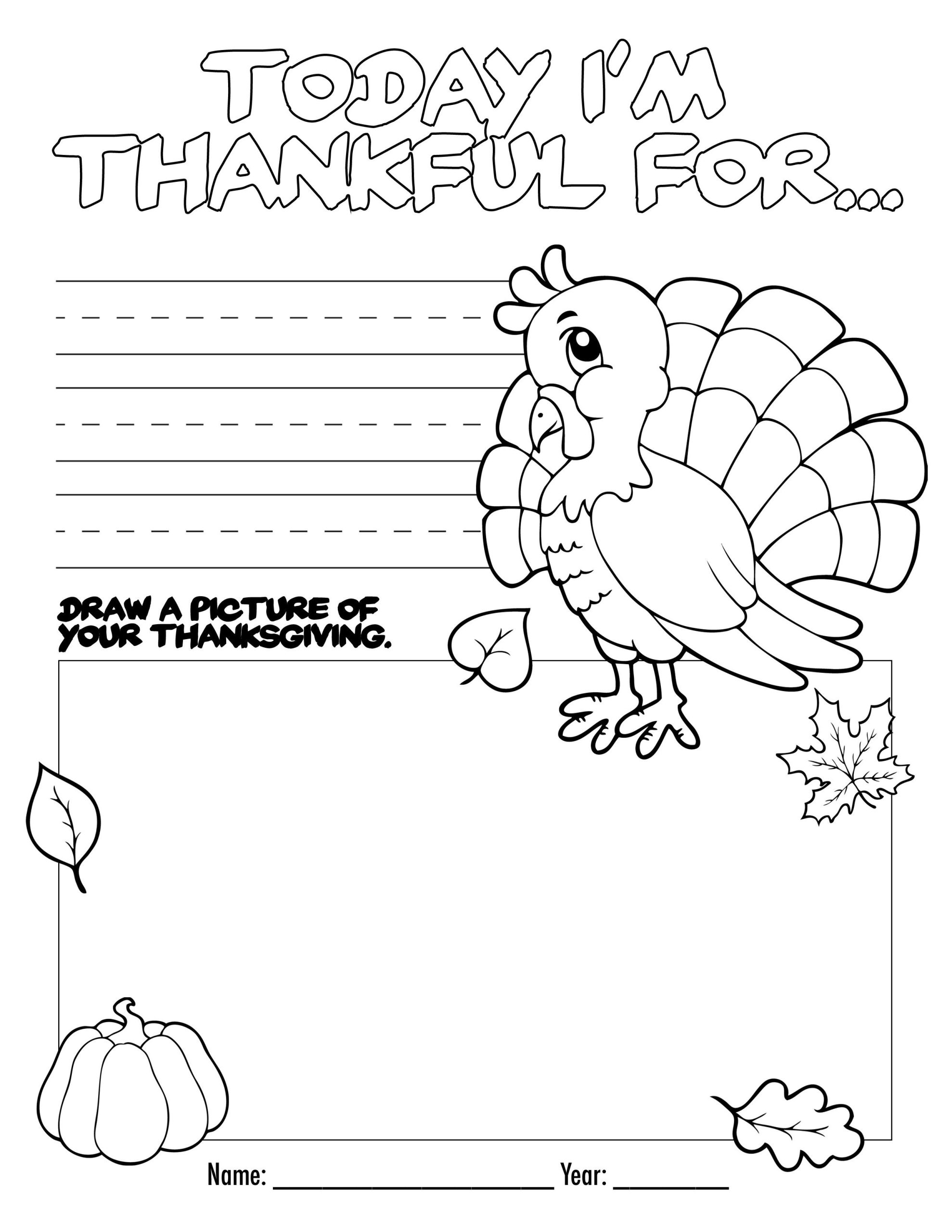 Free Printable Kindergarten Thanksgiving Activities Free Printable