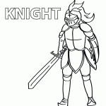 Free Printable Knight Armor Coloring Page