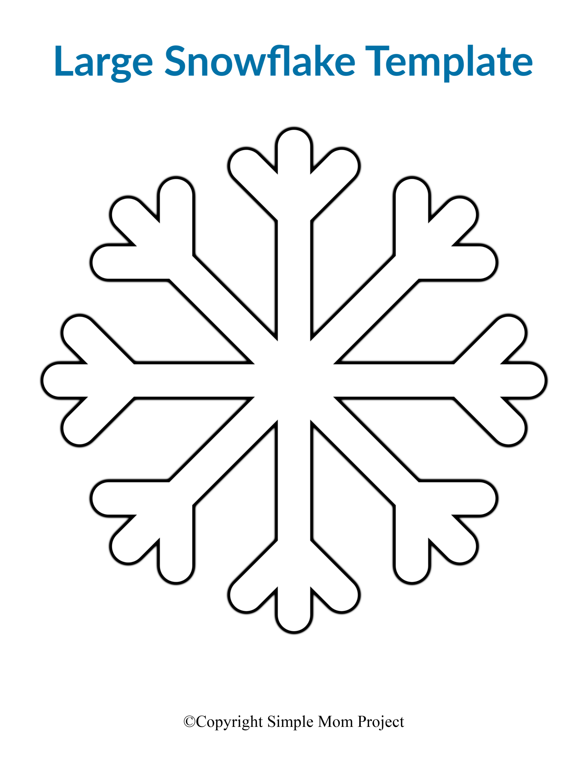 Free Printable Large Snowflake Templates Simple Mom Project