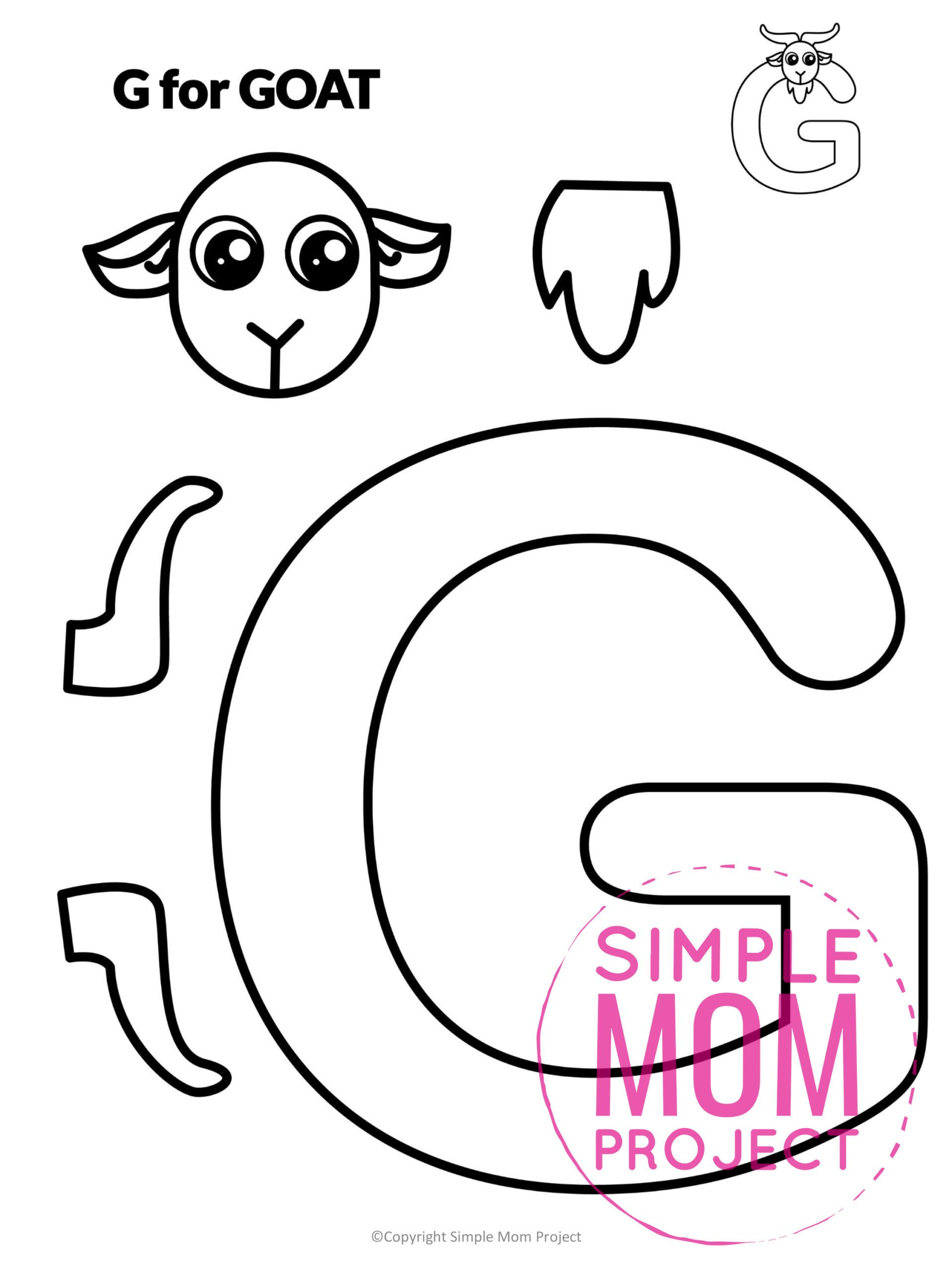 Free Printable Letter G Craft Template Letter G Crafts Letter A 