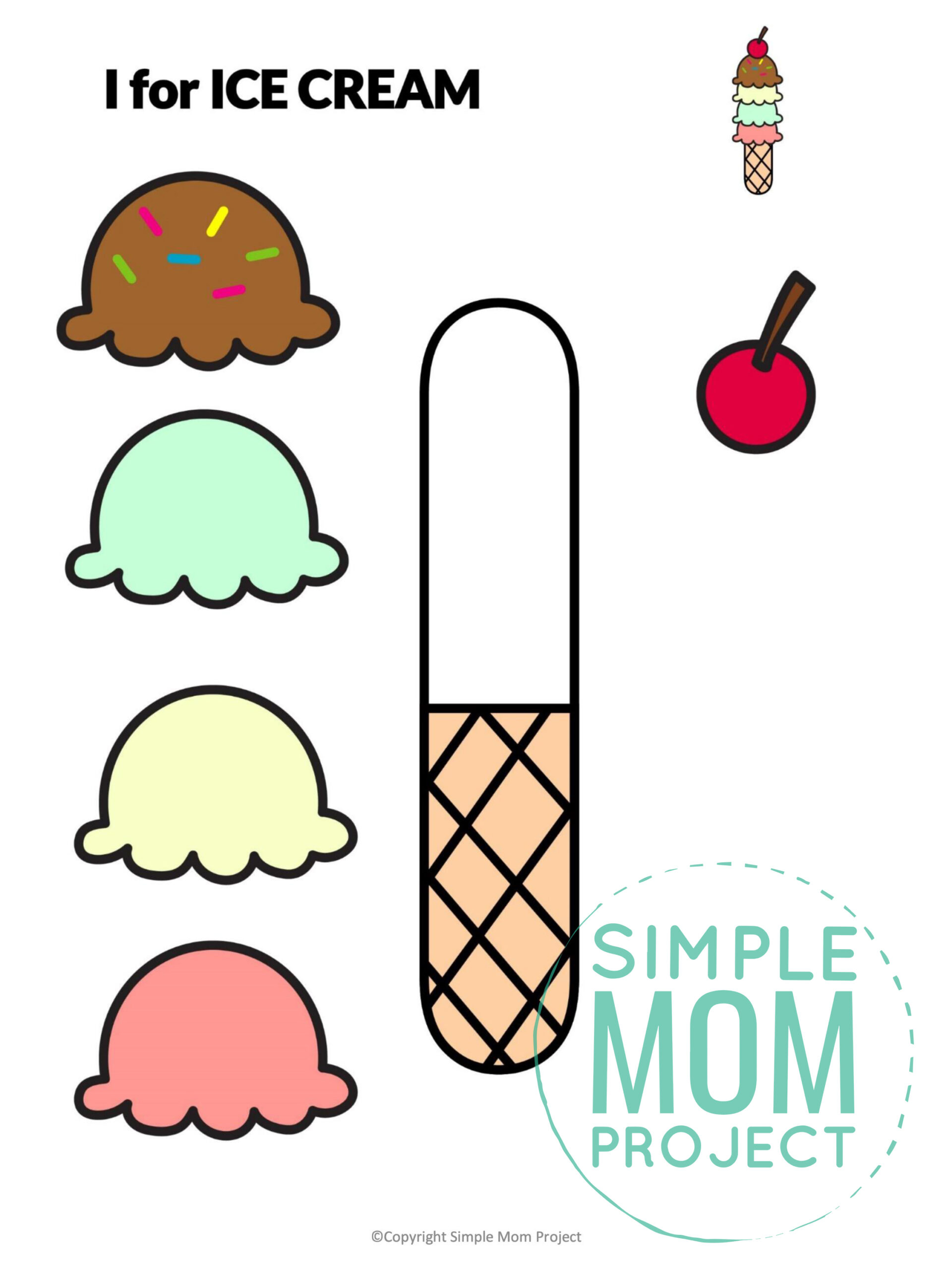 Free Printable Letter I Craft Template Simple Mom Project