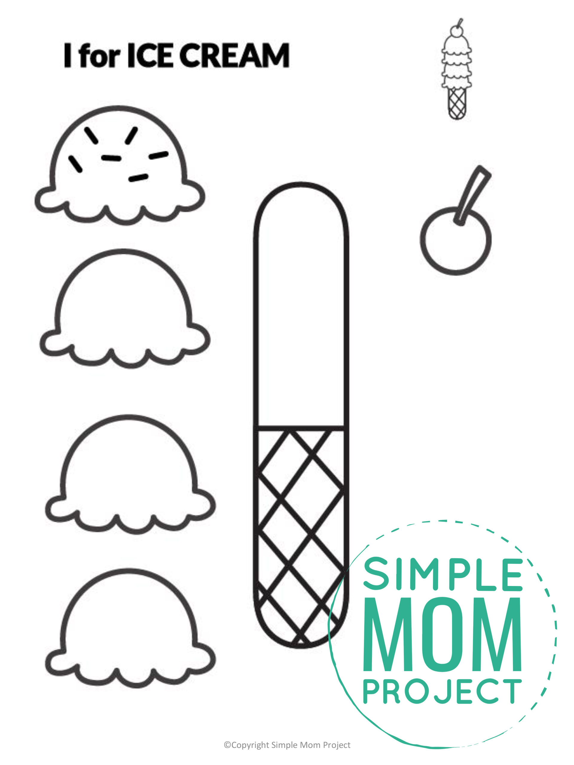 Free Printable Letter I Craft Template Simple Mom Project