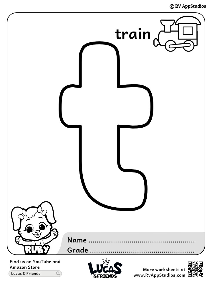 Free Printable Letter T Coloring Pages Infoupdate