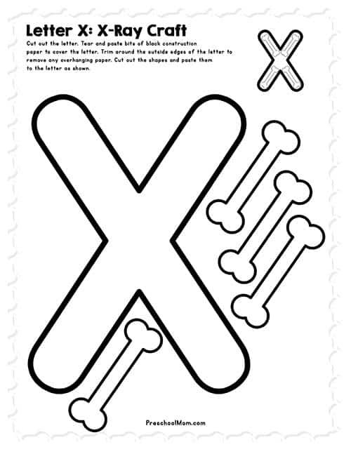 Free Printable Letter X Craft Template Artofit