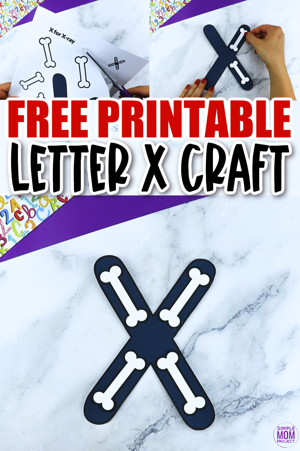 Free Printable Letter X Craft Template Simple Mom Project