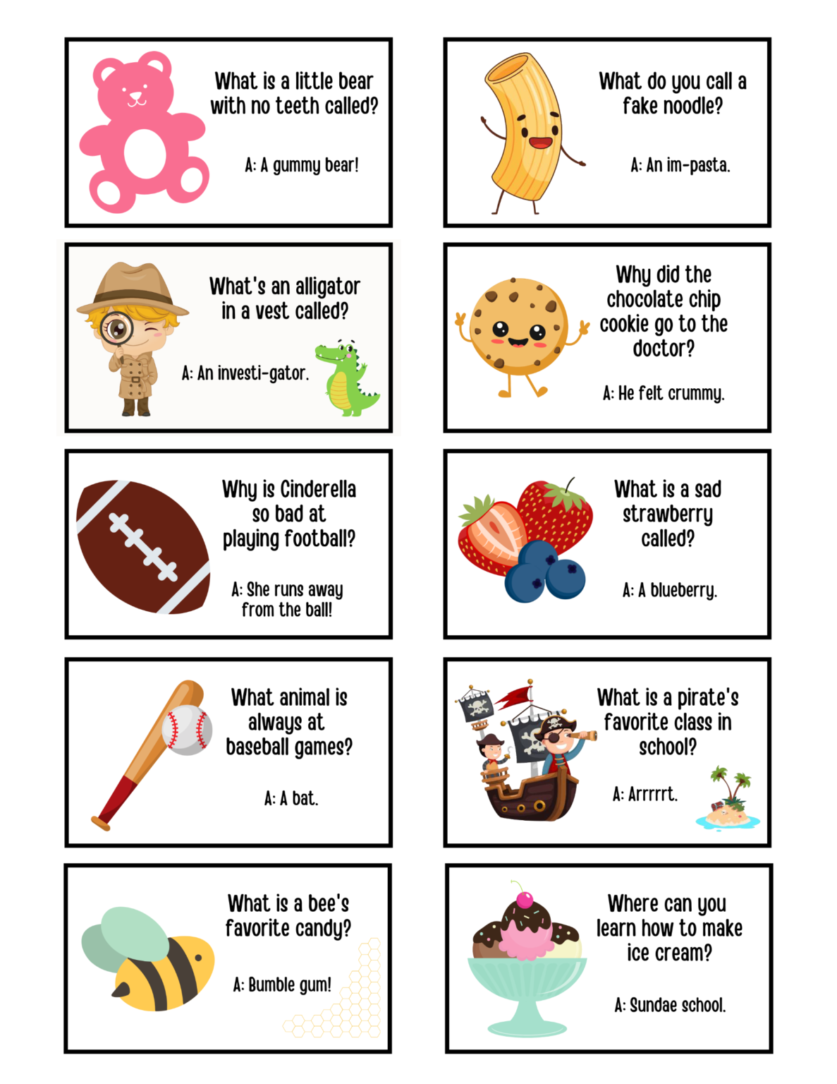 Free Printable Lunch Box Jokes Baking You Happier