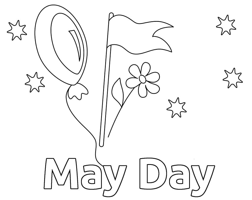 Free Printable May Coloring Pages