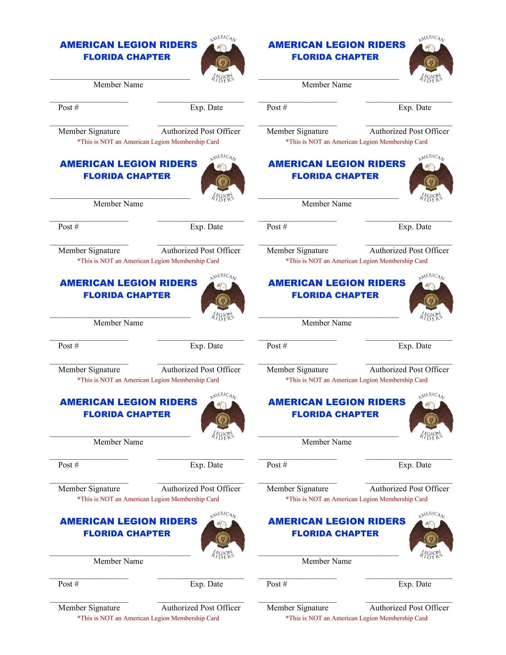 Free Printable Membership Card Templates Excel Word PDF 
