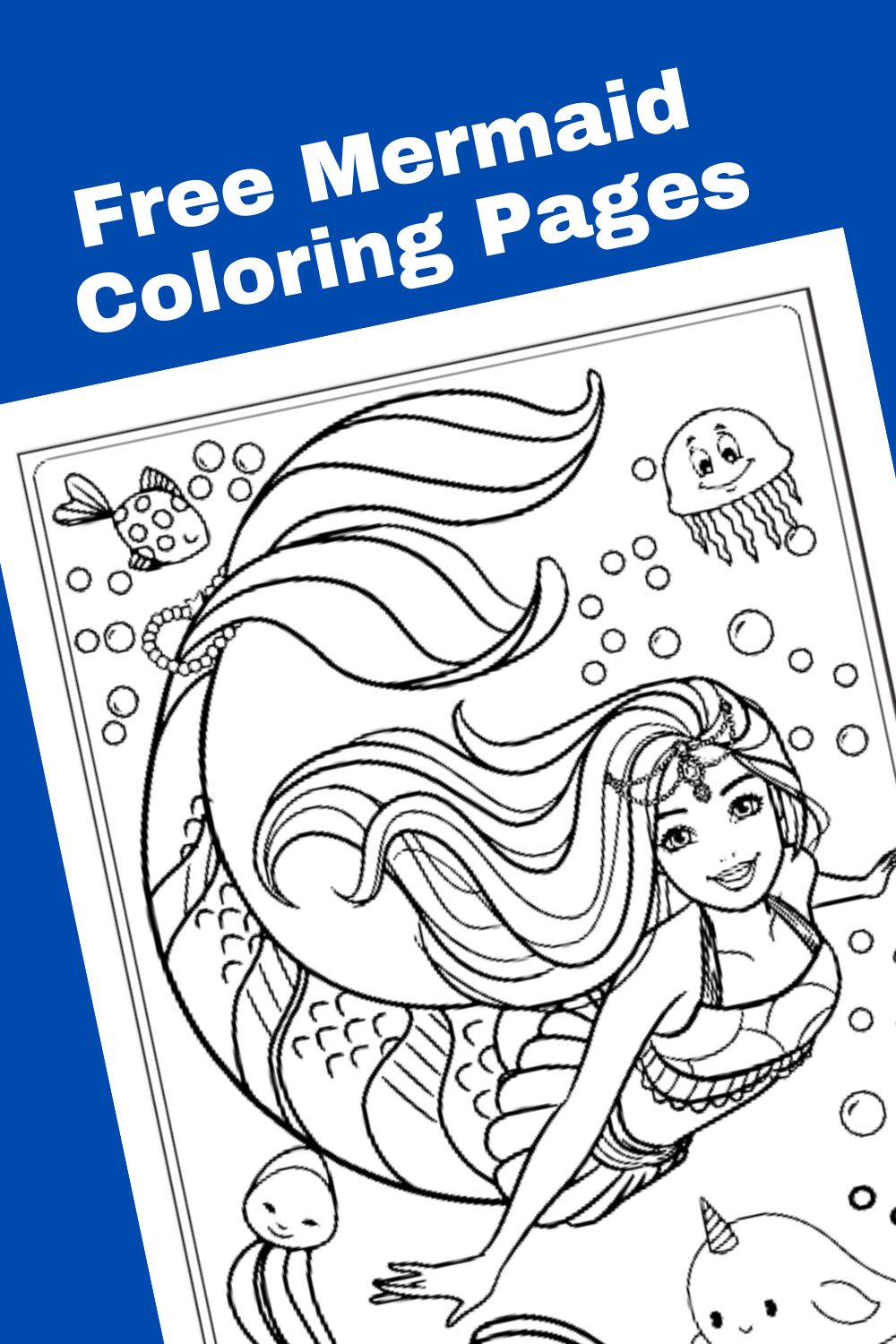 free printable coloring pages for kids mermaid