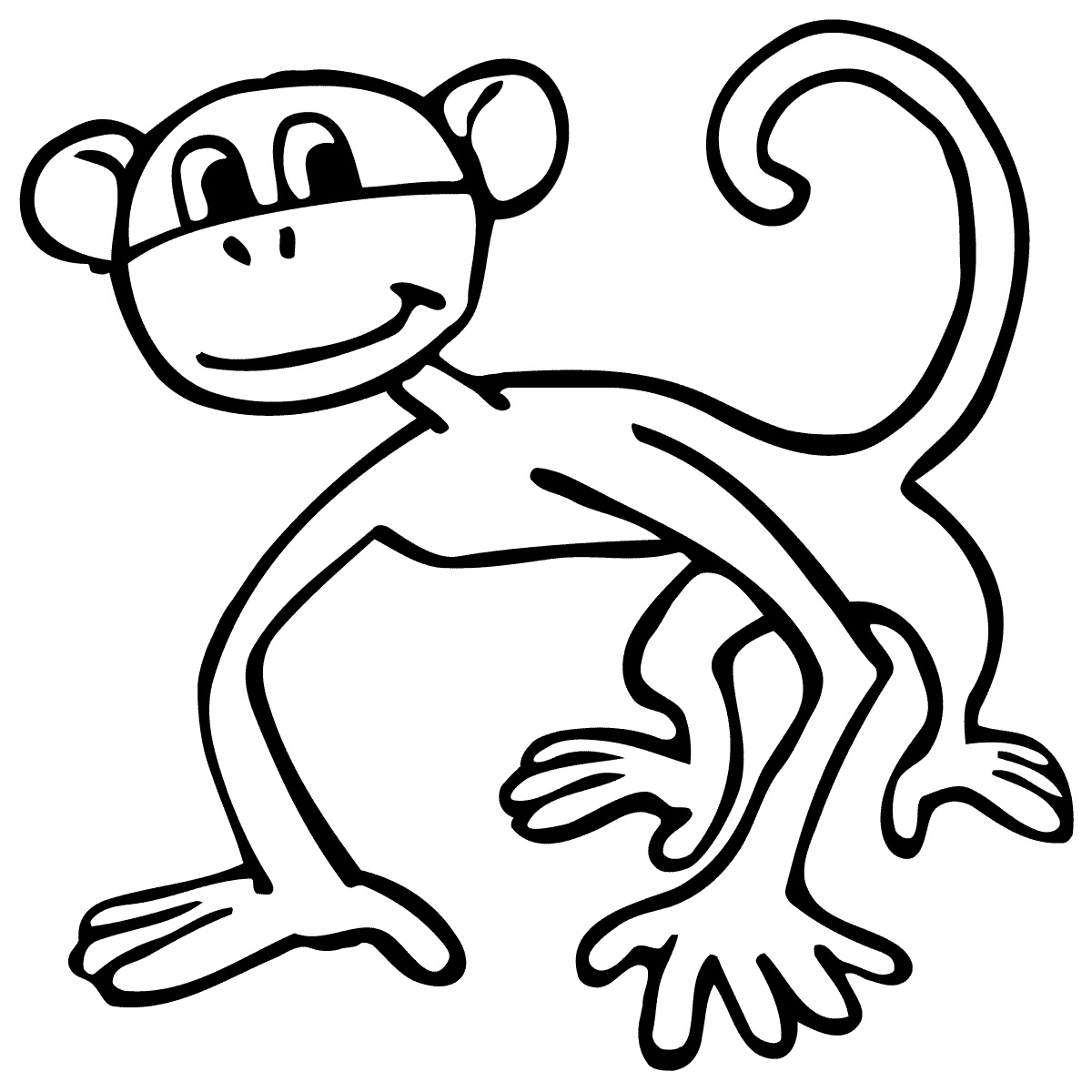 animal coloring monkey