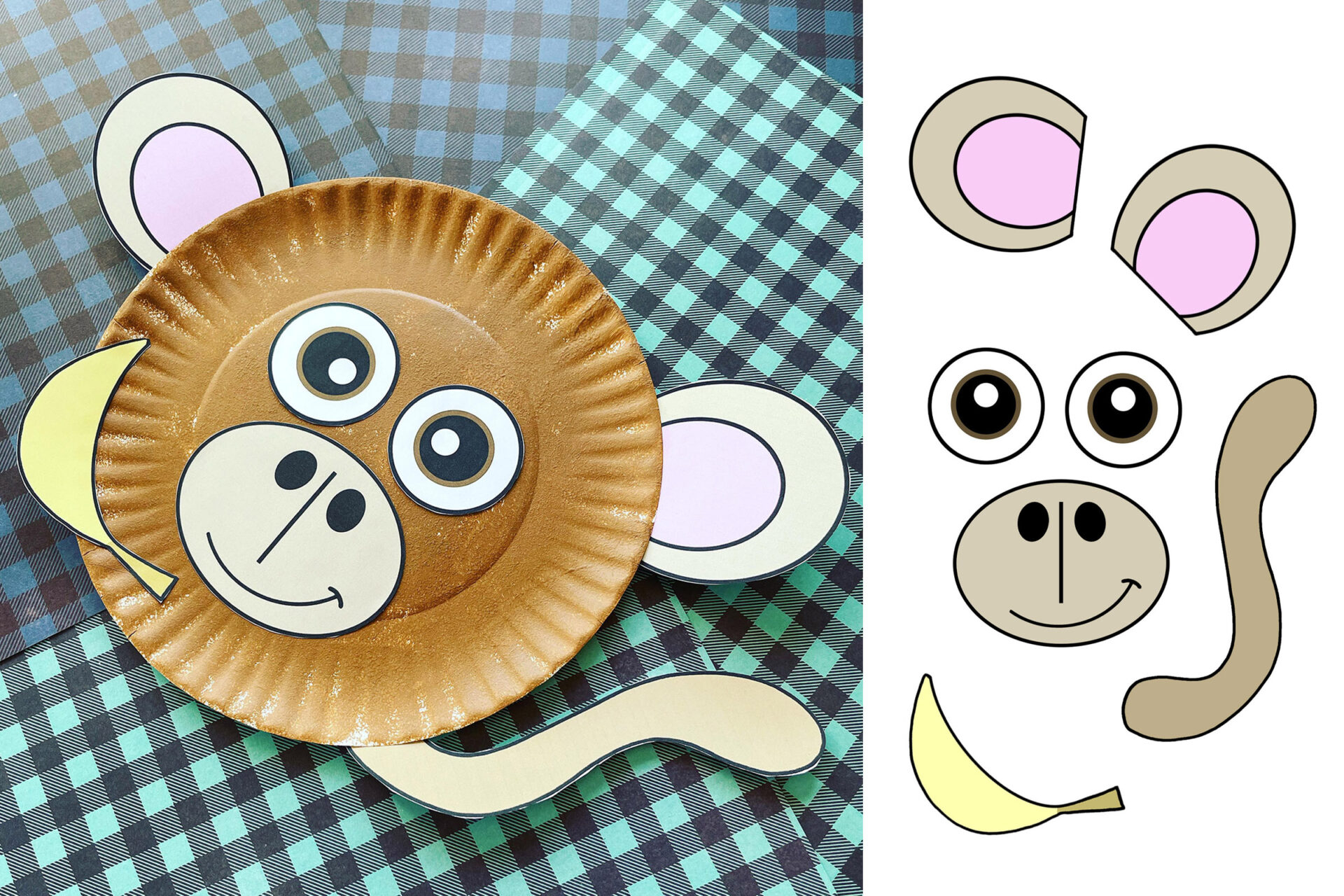 printable monkey craft printable monkey craft