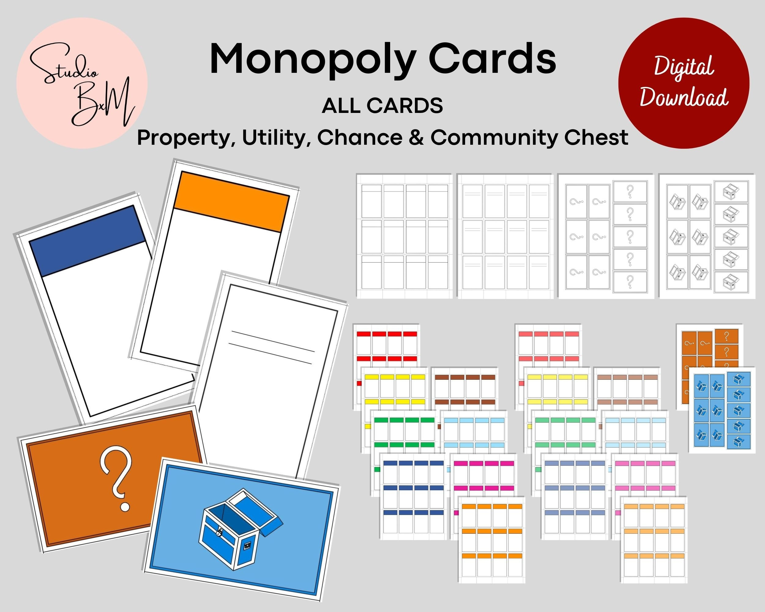 Free Printable Monopoly Cards Download Free Printable Monopoly Cards 