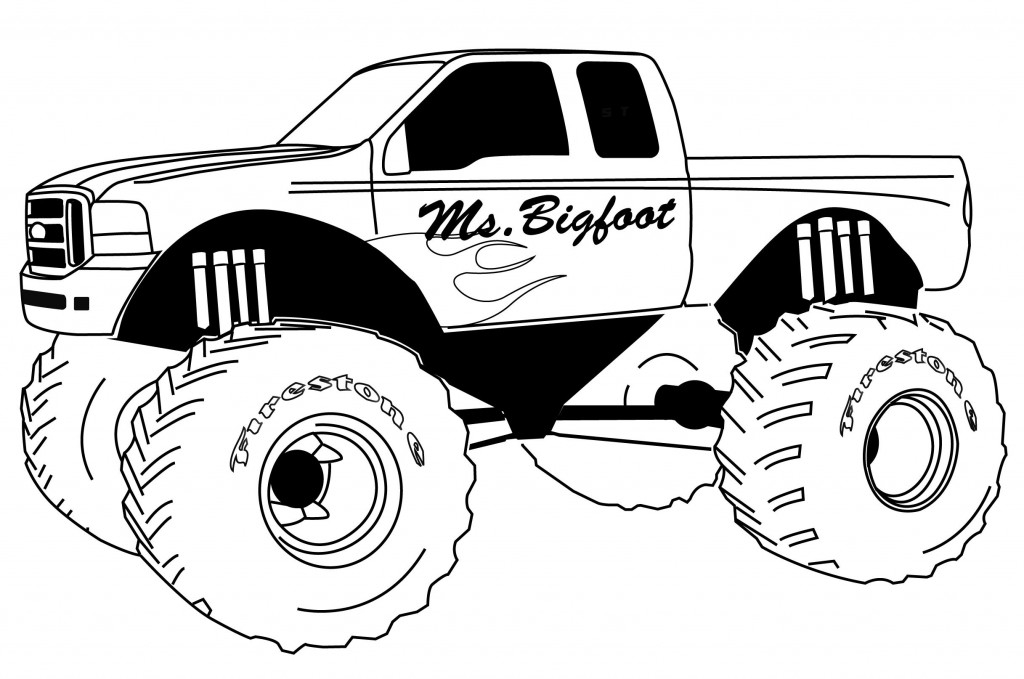 printable coloring pages for kids monster truck