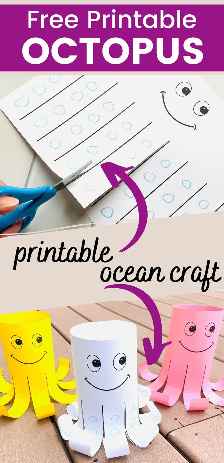 Free Printable Octopus Craft Idea Ocean Activities Preschool Free 