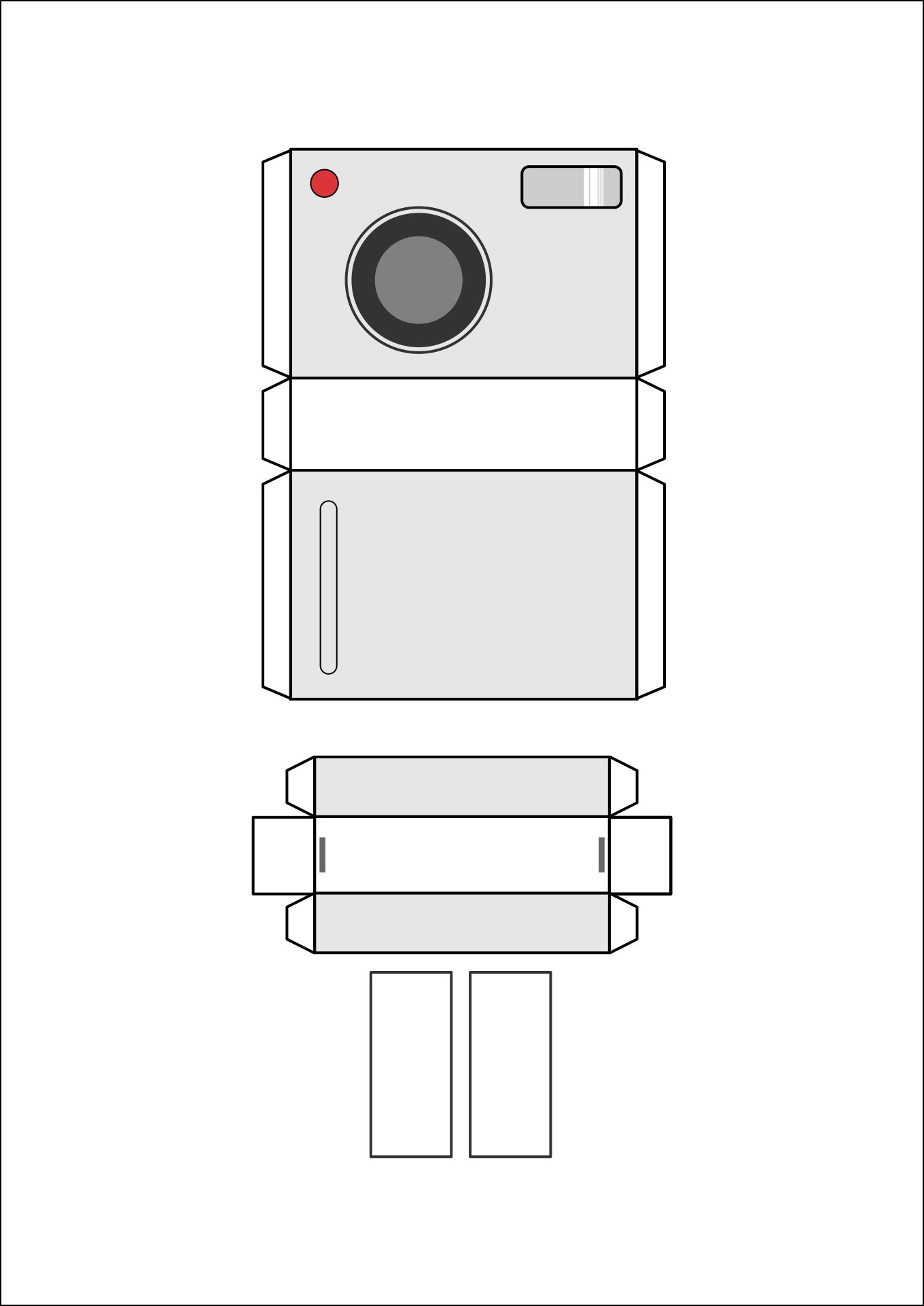 Free Printable Paper Camera Template Printable Templates