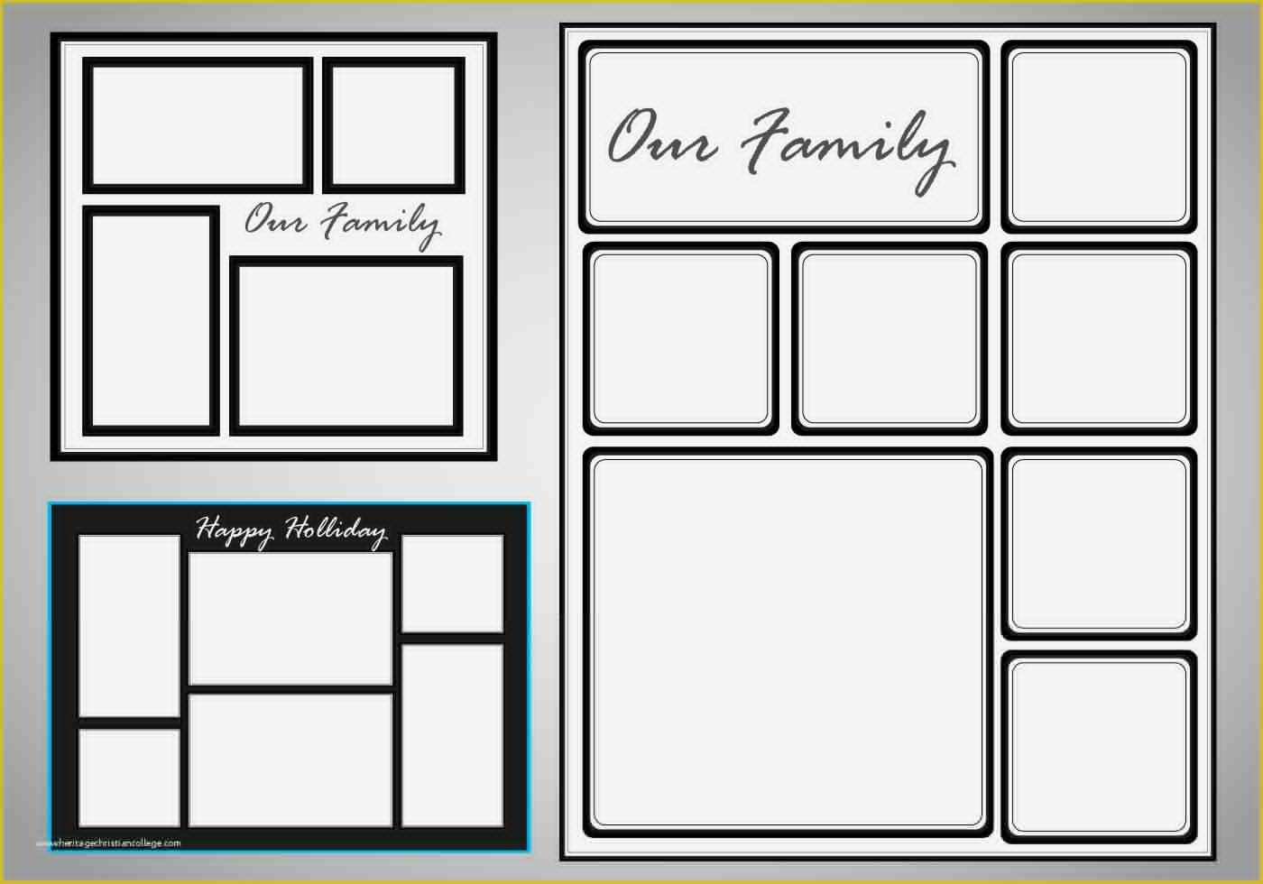 Free Printable Photo Collage Template Of Collage Template Vector Set 