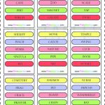 Free Printable Pictionary Words Category Cards PDF Printables Hub