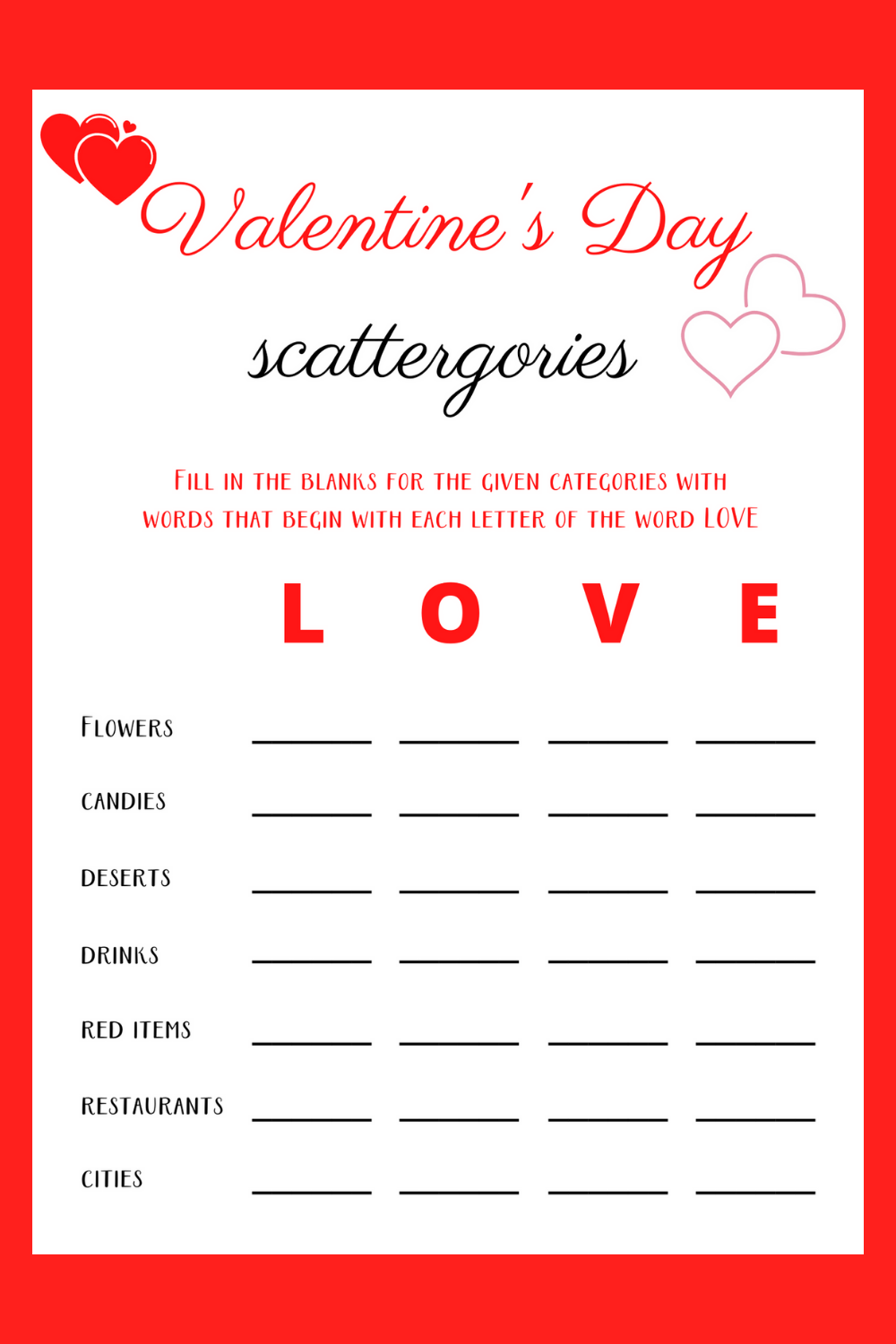printable valentines activities for kids