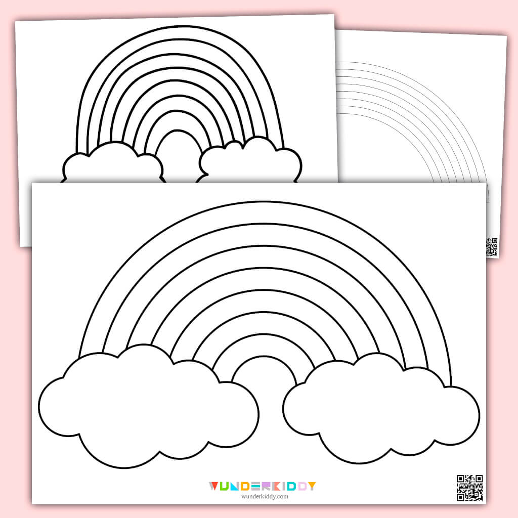 printable rainbow craft preschool