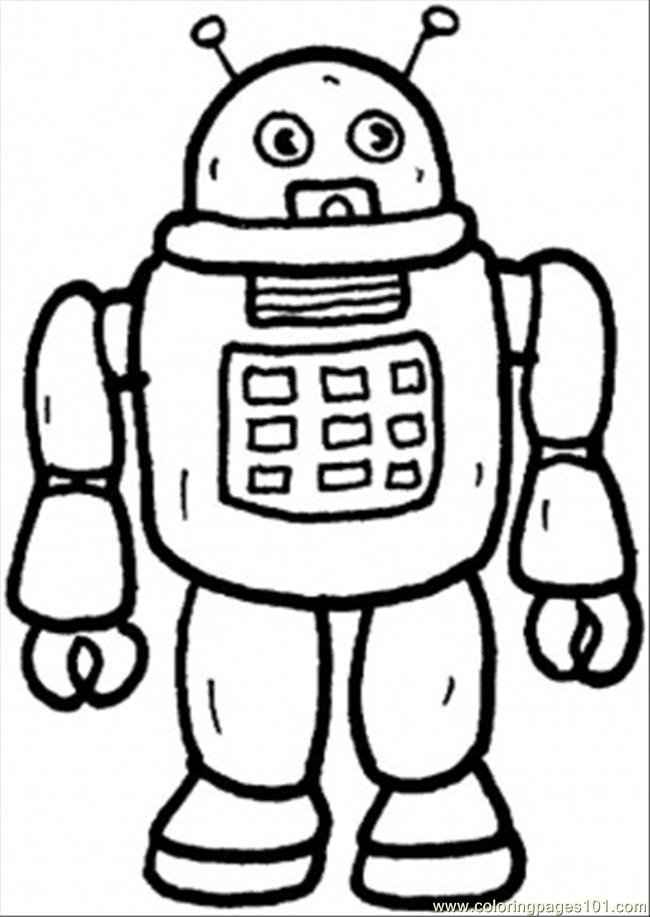 printable coloring pages for kids robot