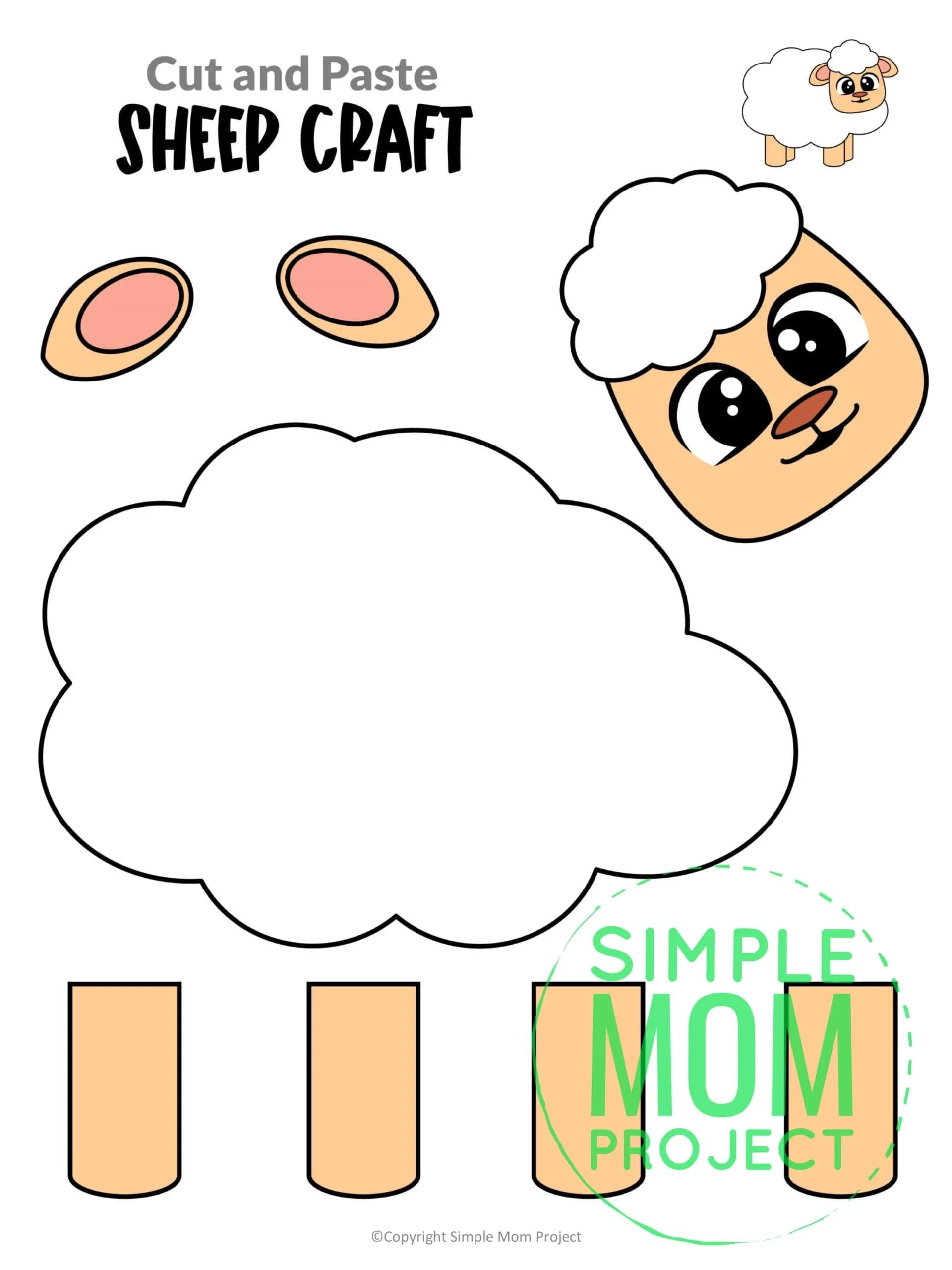Free Printable Sheep Craft Template Sheep Crafts Sheep Template 