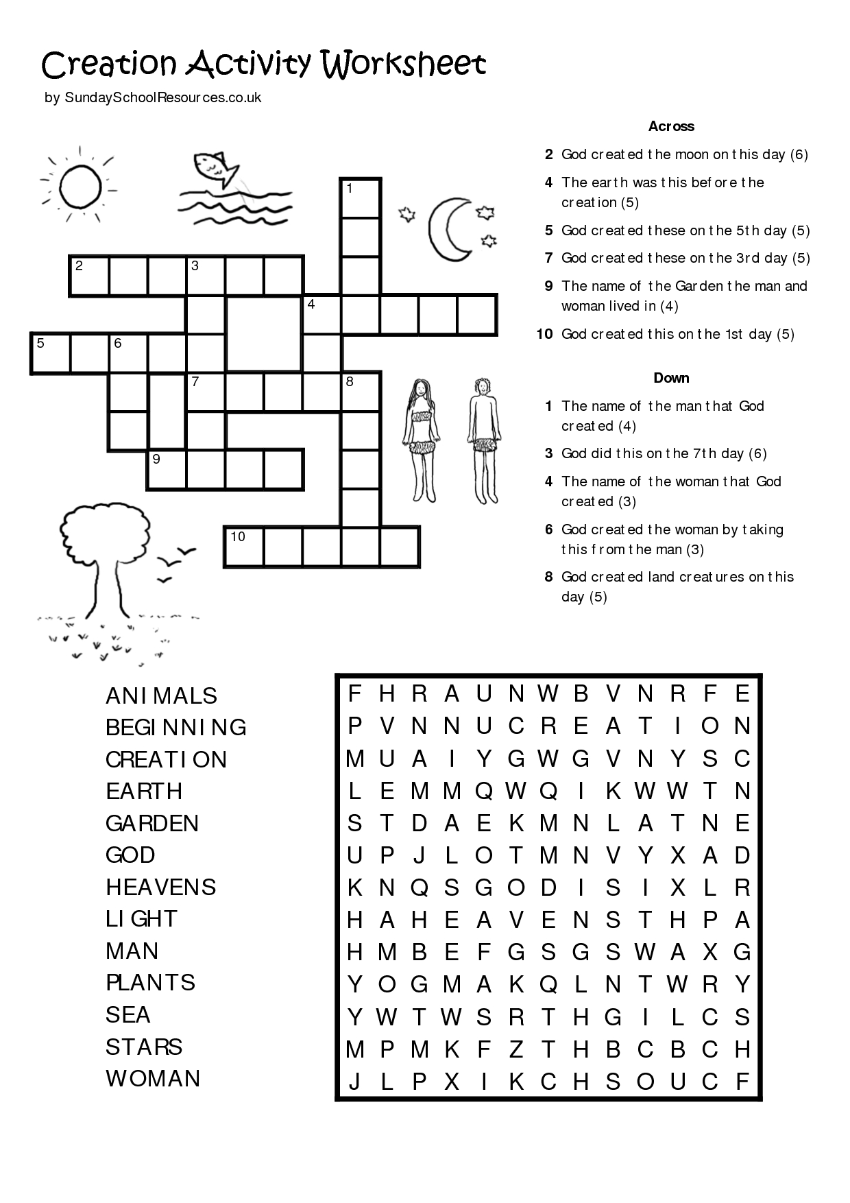 Free Printable Sunday School Crossword Puzzles Printable Crossword 