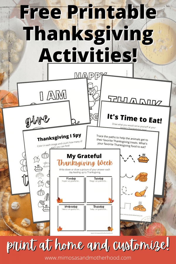 Free Printable Thanksgiving Activity Book For Toddlers Mimosas 