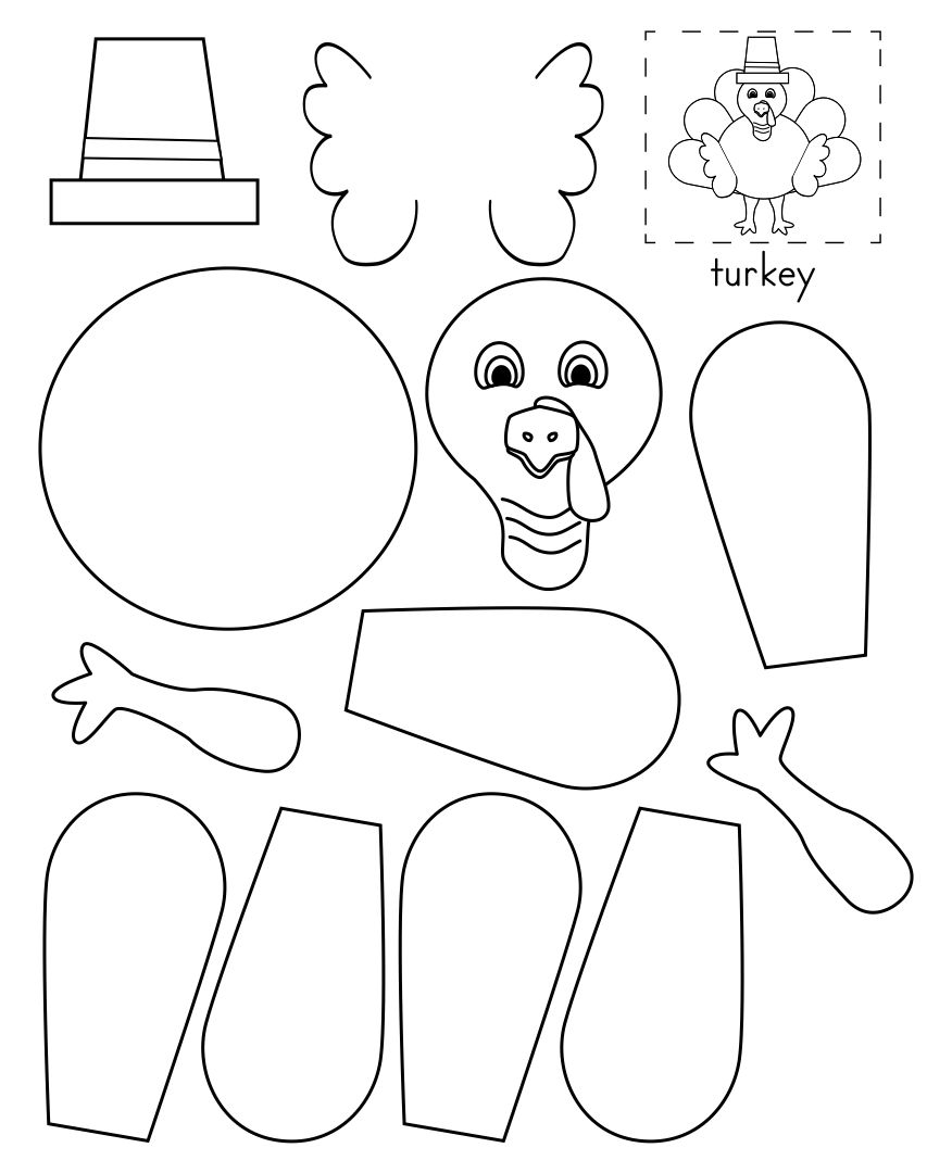 printable make a turkey