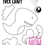 Free Printable Tyrannosaurus Rex Craft Template Simple Mom Project