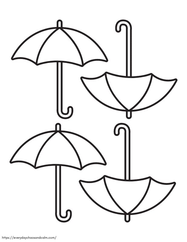printable umbrella craft