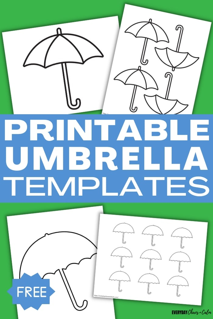 Free Printable Umbrella Template PDF 