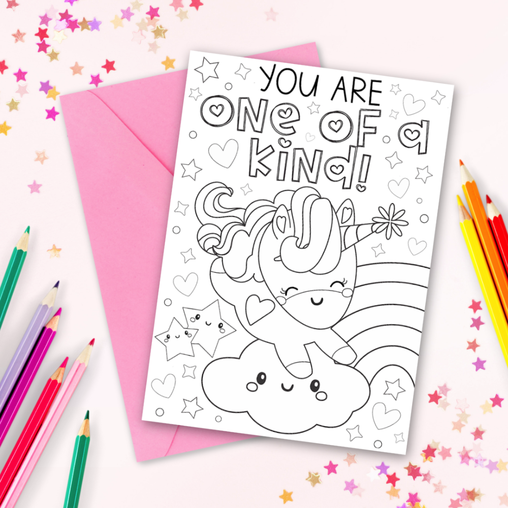 Free Printable Unicorn Coloring Cards Unicorn Printables Unicorn 