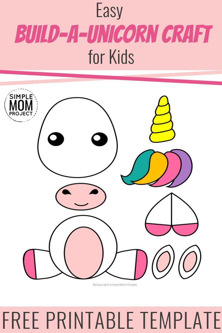 free printable unicorn craft template