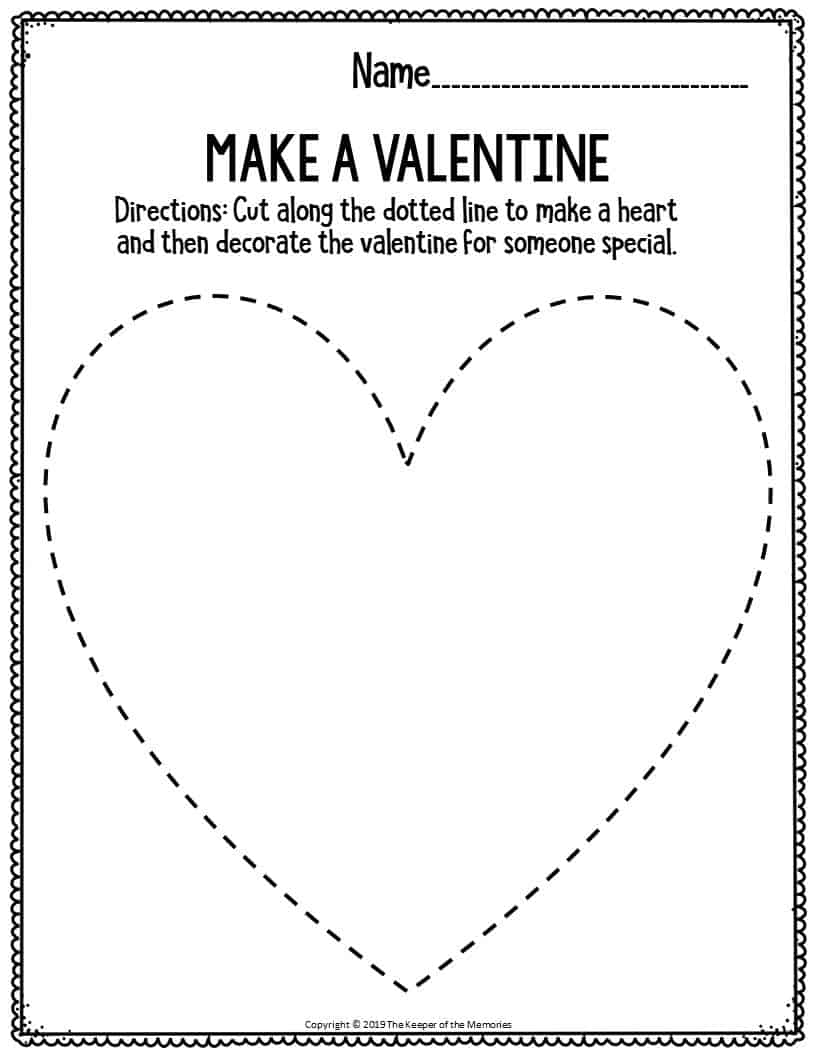 Free Printable Valentine Activity Sheets