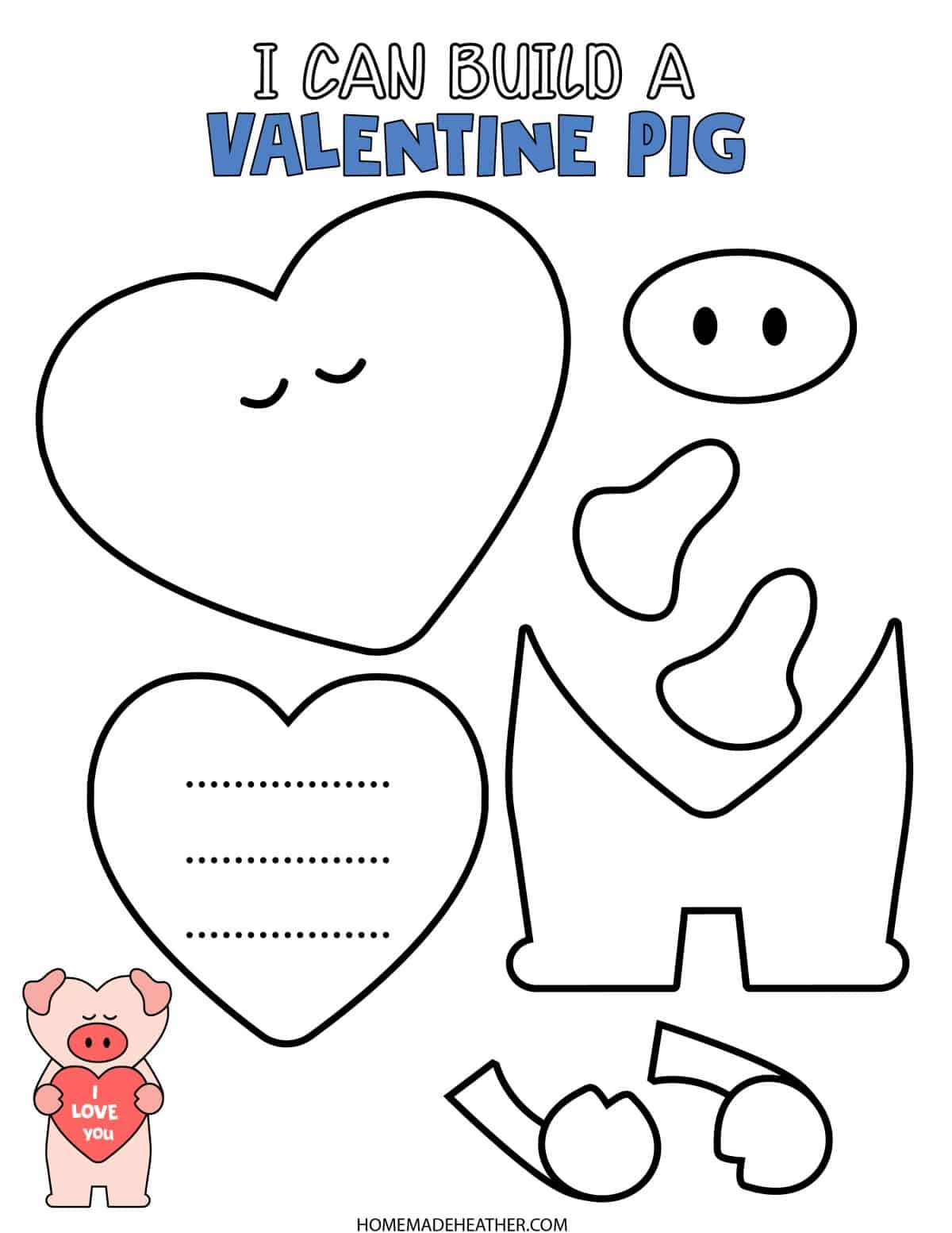 valentine crafts for toddlers printable pdf