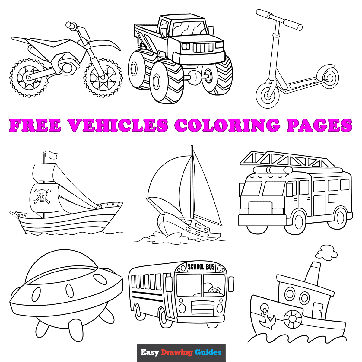 printable coloring pages vehicles