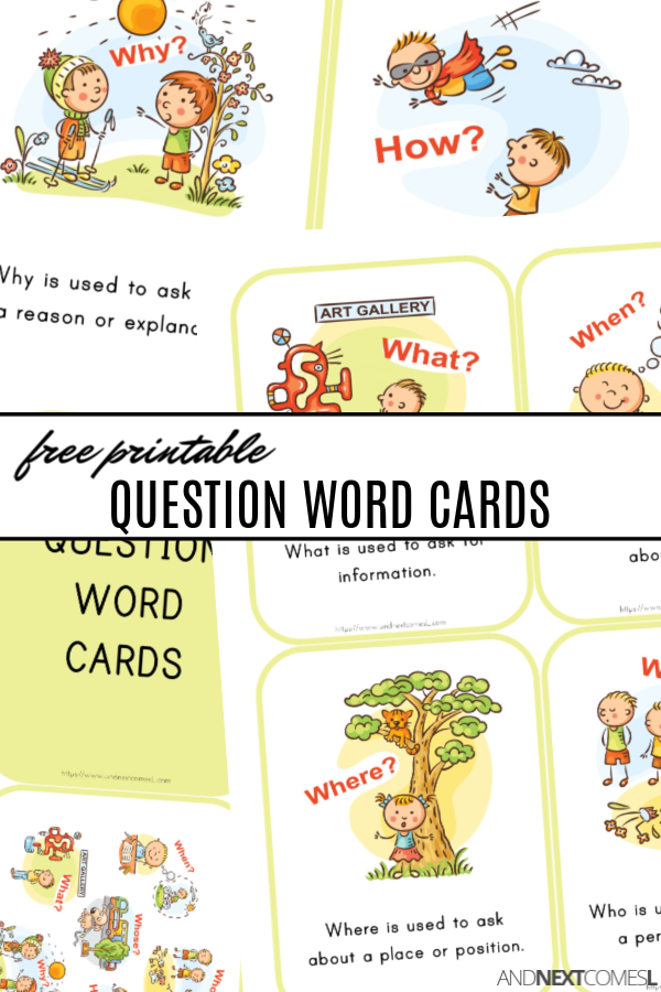 Free Printable WH Question Word Cards And Next Comes L Hyperlexia 