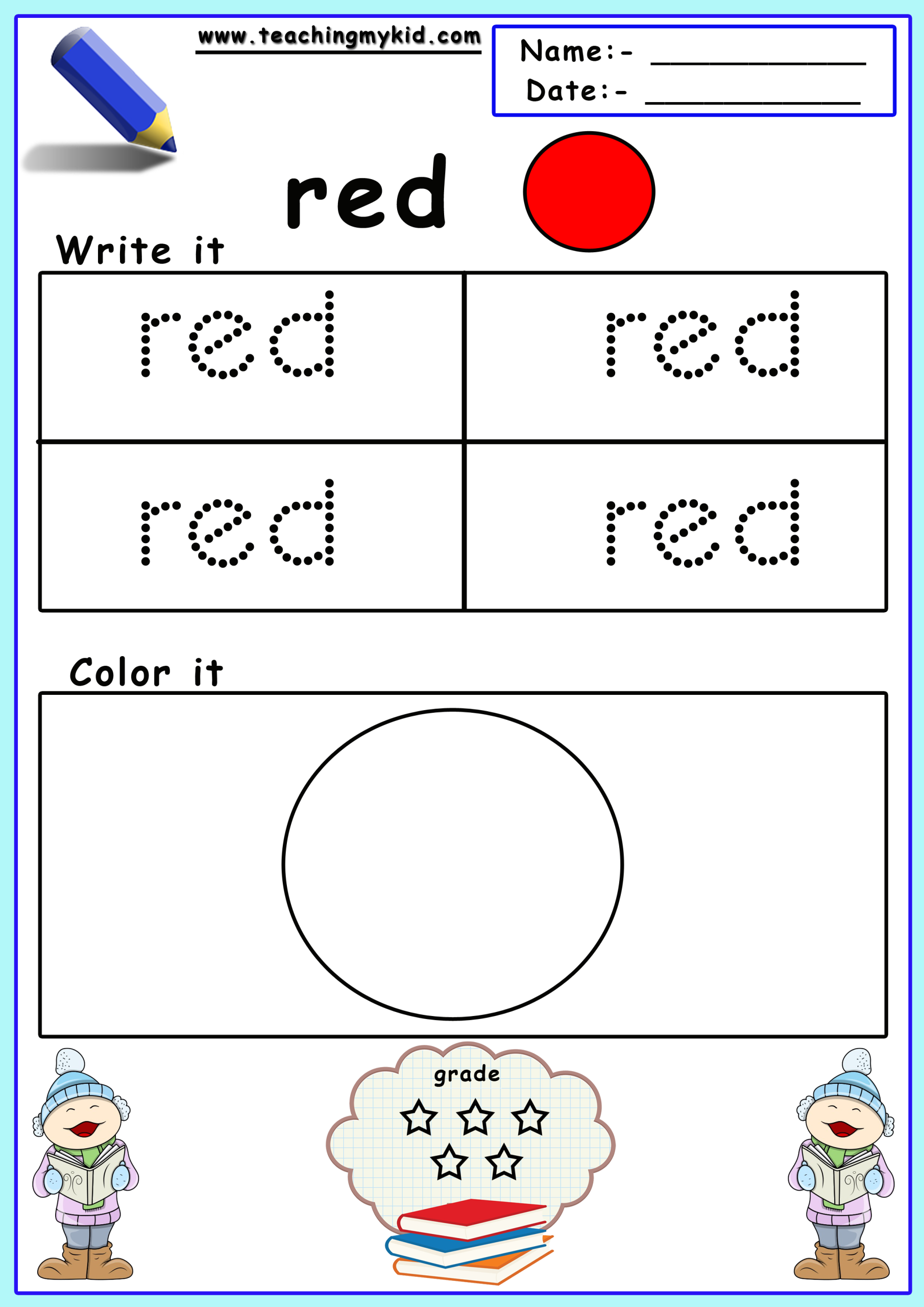 Free Printable Worksheets For Preschool Kindergarten