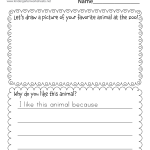 Free Printable Zoo Worksheet For Kindergarten