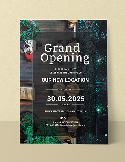 invitation template for restaurant opening