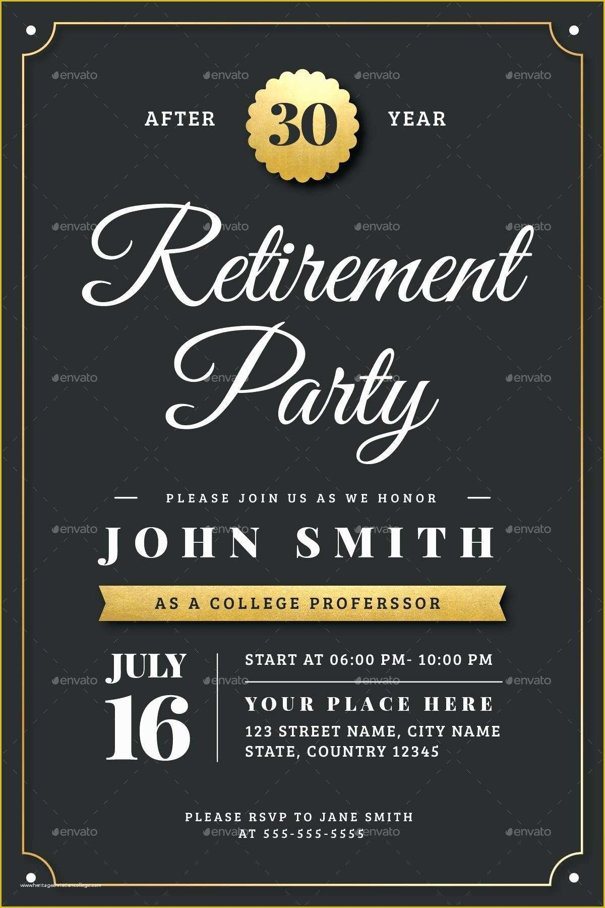 Free Retirement Invitation Template Of Template Retirement Flyer 