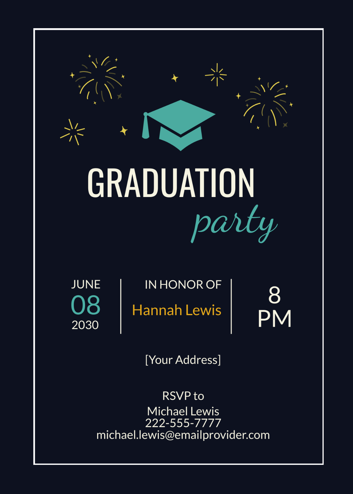 invitation template for college event