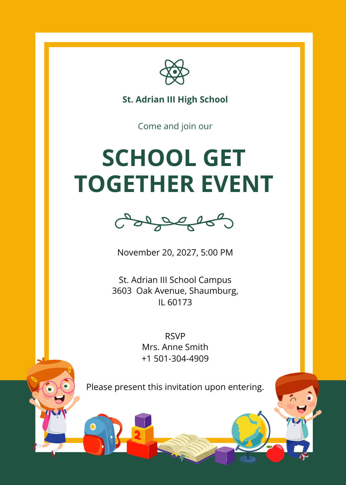 FREE School Invitation Templates Examples Edit Online Download 