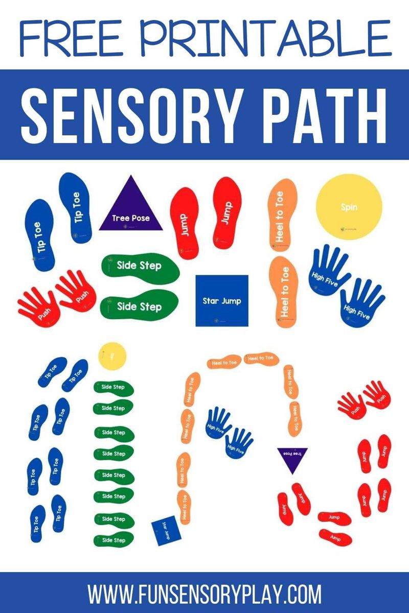 Free Sensory Path Printable Preschool Learning Activities Toddler 