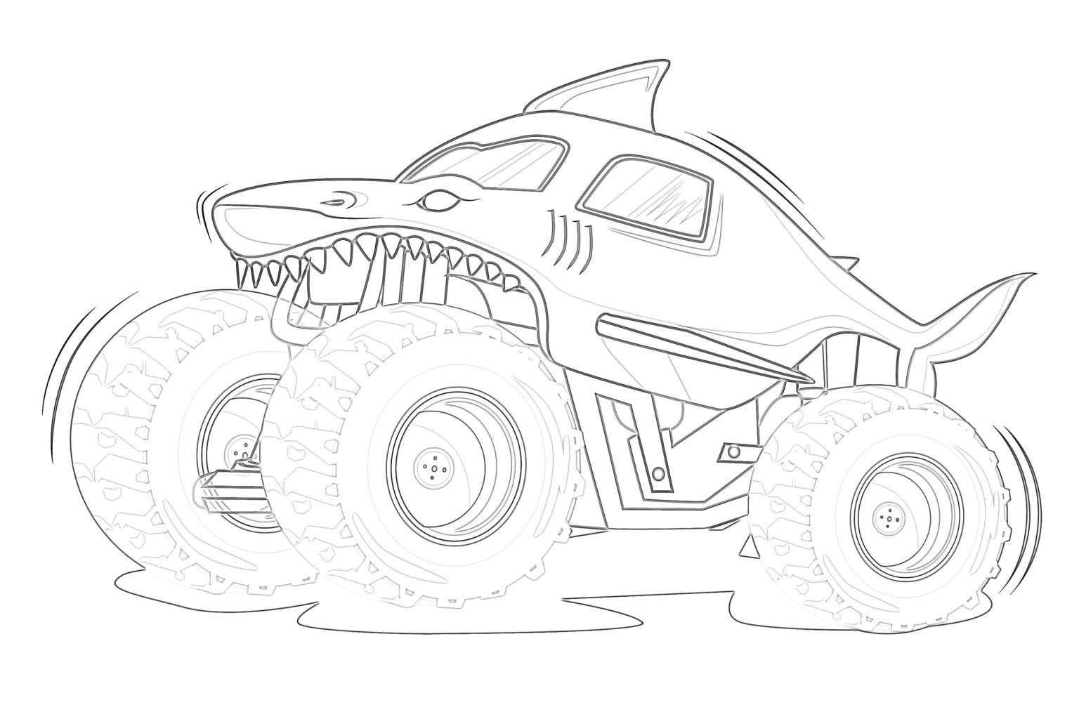 printable coloring monster truck